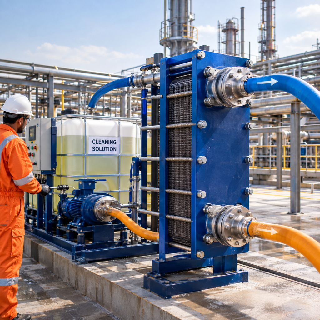 Plate Heat Exchanger Cleaning Operation